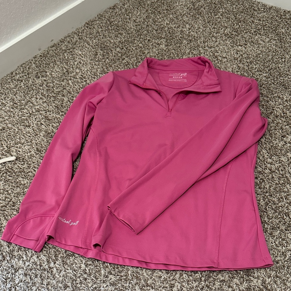 Women's Pink Quarter-Zip Sweatshirt